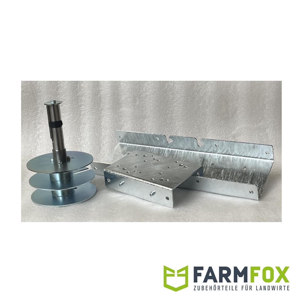 Zubehör für eine Zentralwinde 1,1 kW (Wand-, Getriebehalter + Seilrolle Ø170)