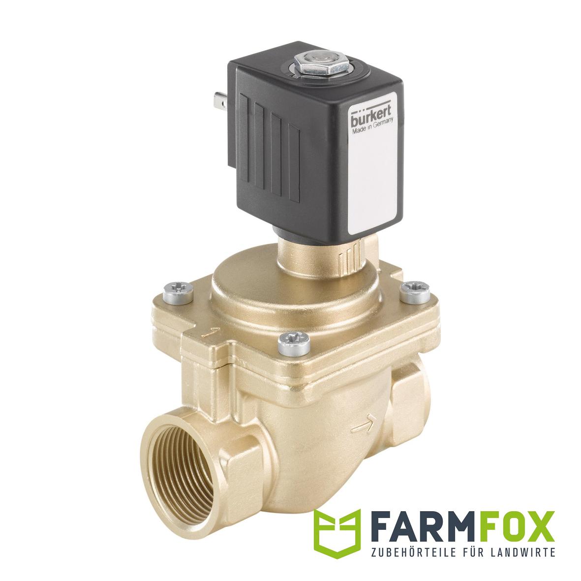 Magnetventil 1/2" Typ 6281 (stromlos offen) ohne Stecker